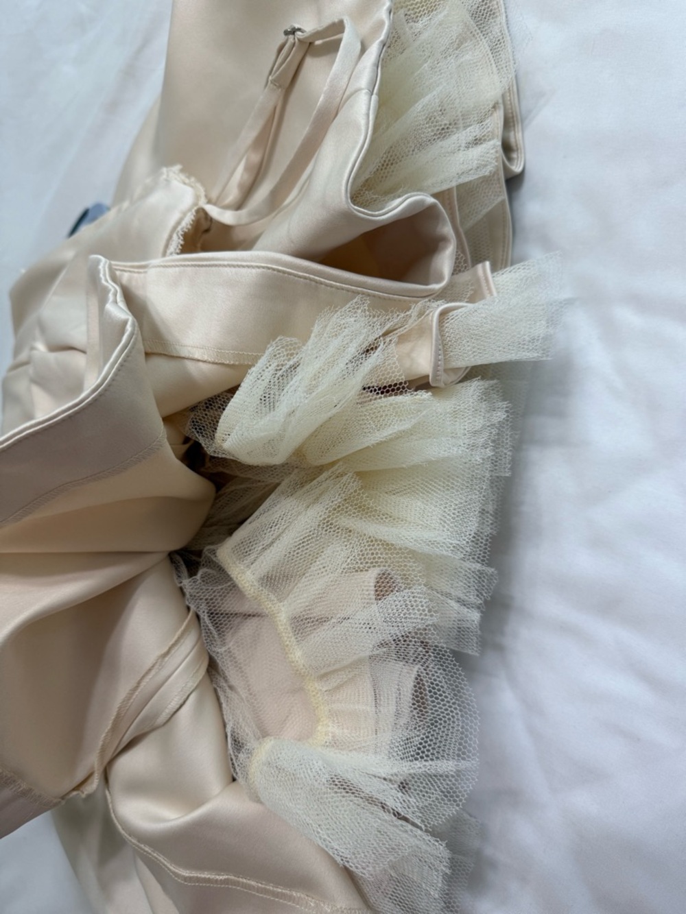 HOUSE OF CB Minimoiselle Cream Tulle Mini Dress XS Regular Length Cup A-C NWOT - Picture 4 of 5